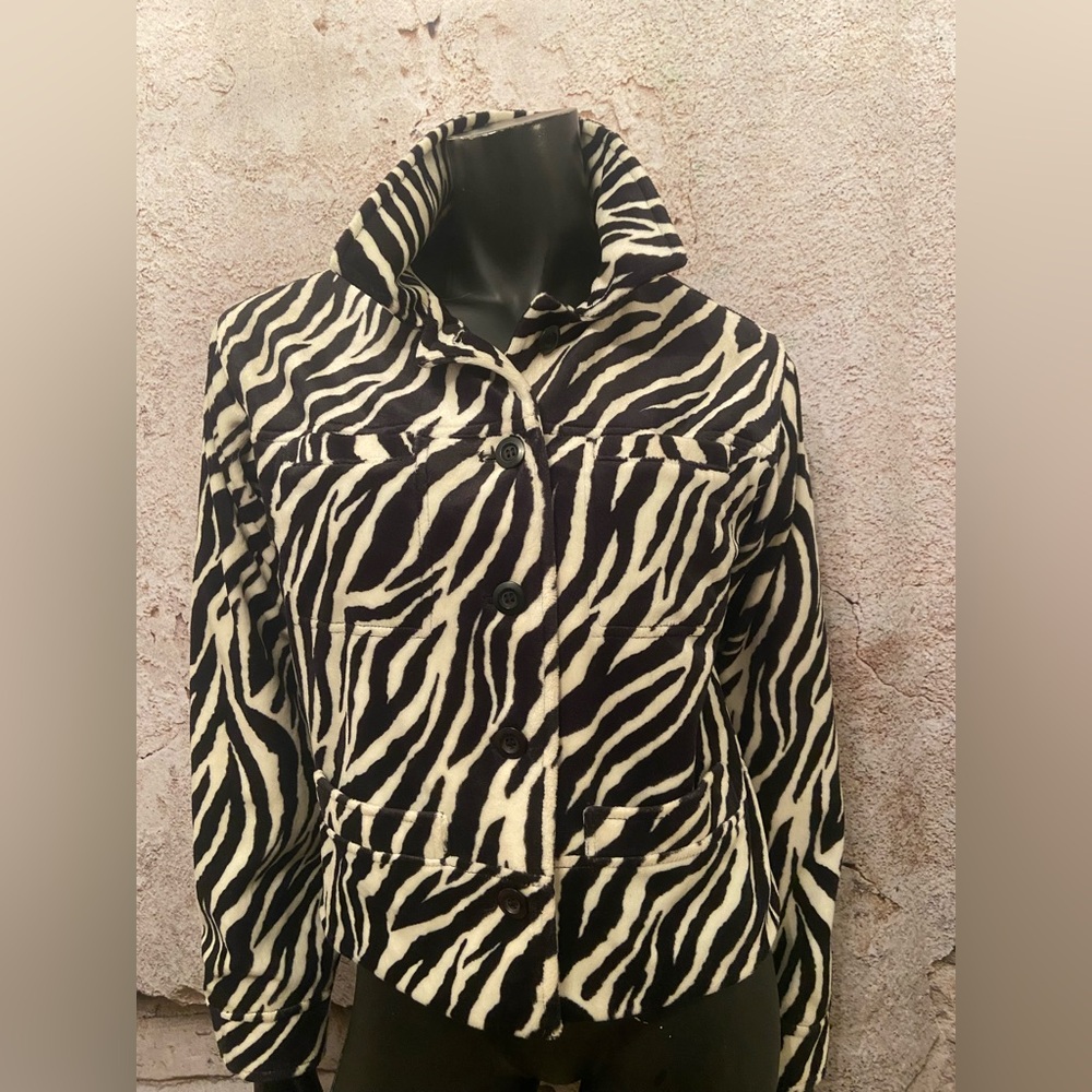 Dollhouse Black and White Zebra Print Bomber Jacket